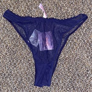 Savage x Fenty navy crotchless panties